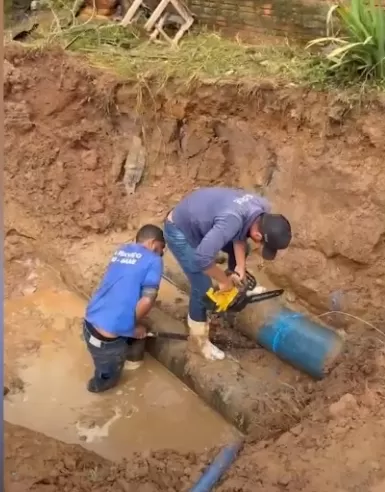 Rompimento de Adutora Causa Desabastecimento de Água em Vários Bairros de Cacoal 