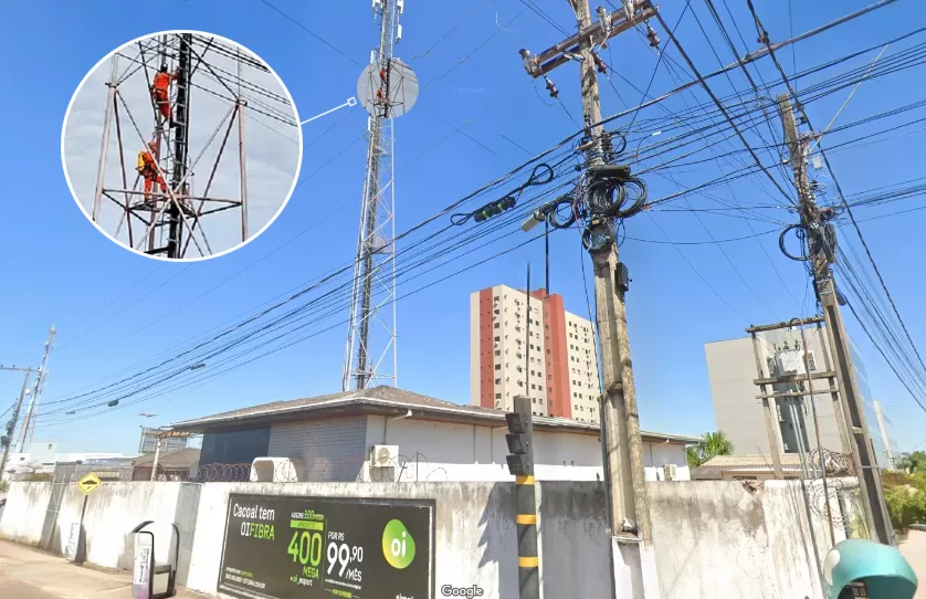 Tentativa de Suicídio em Cacoal: Senhora sobe em torre e Corpo de Bombeiros é acionado para resgatar