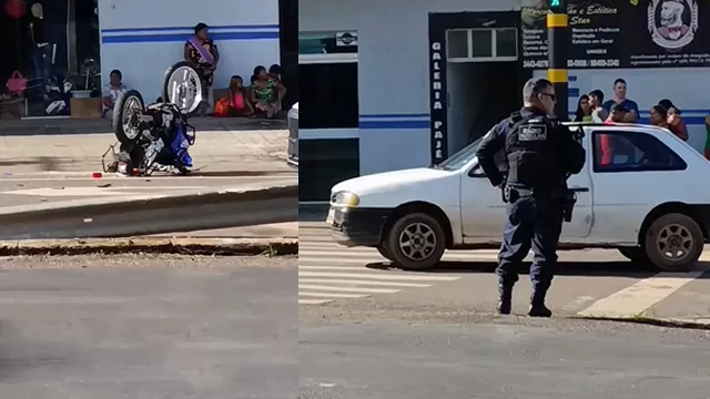 Acidente na Marginal da BR em Cacoal Deixa Motocicleta ao Contrário na Pista