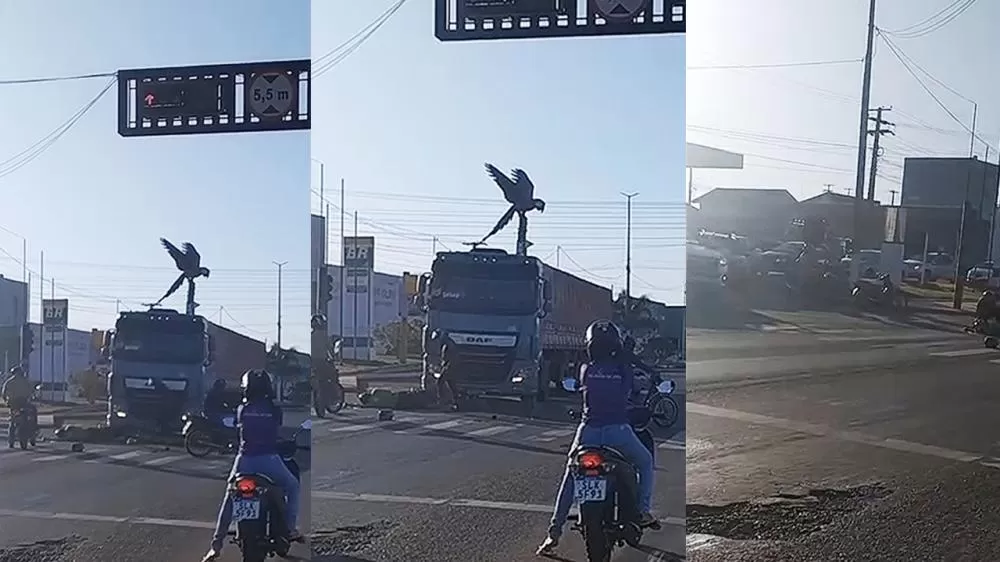 Acidente grave na BR-364 em Cacoal deixa motociclistas feridos após colisão com carreta