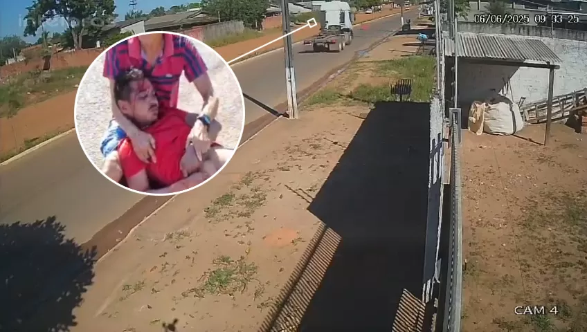 Homem em Surto é Atropelado por Caminhão na Av. Perimetral – Veja Vídeo