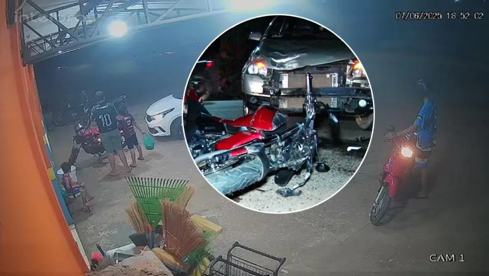 Vídeo: Motociclista se Envolve em Grave Acidente na Avenida das Comunicações em Cacoal: Imagens de Monitoramento Revelam Momento da Colisão