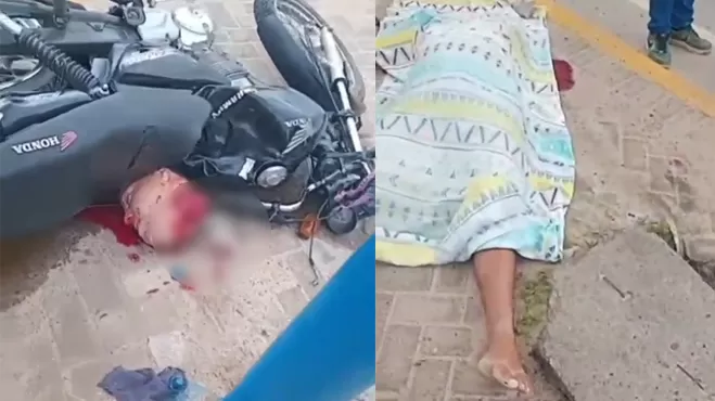 Motociclista Tem Cabeça Arrancada Completamente Por Linha de Cerol em Acidente Brutal — Vídeo Chocante