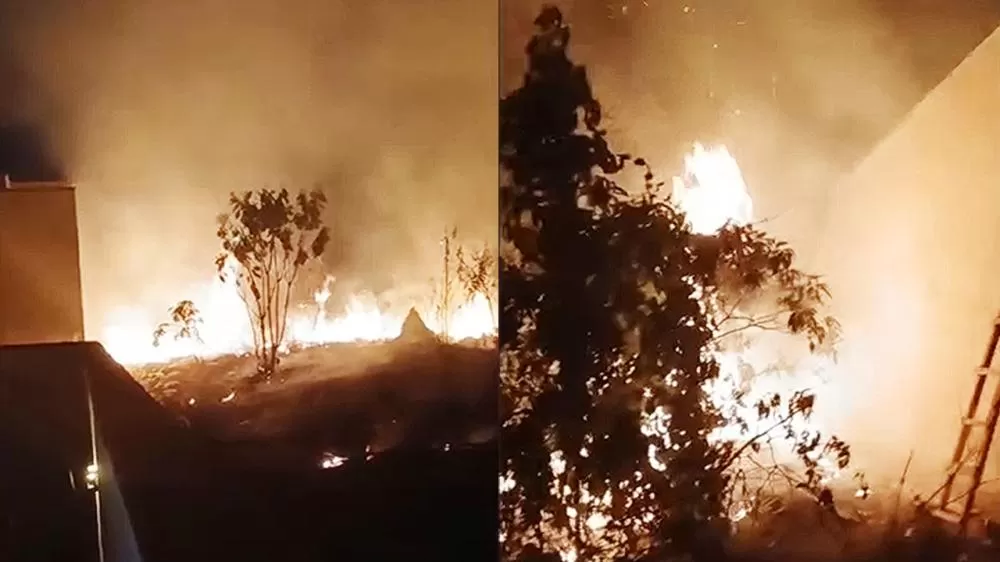 Vídeo: Cacoal: Bairro Greenville é tomado pelas chamas e Bombeiros enfrentam dificuldades para atender ocorrências
