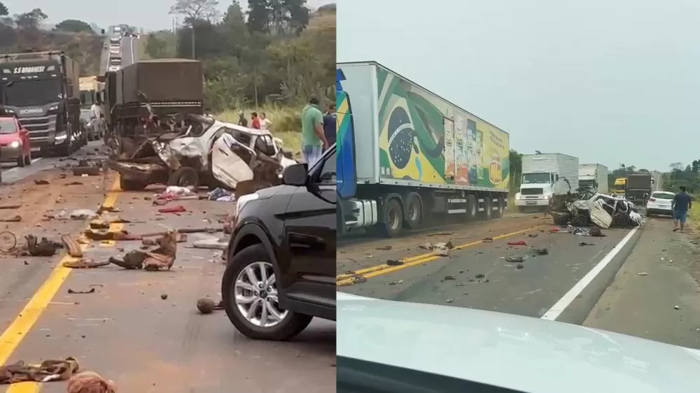 Horror na BR-364: Vídeos retratam Acidente Violento com Carreta e Fiat Strada Mata Quatro Pessoas, Incluindo Criança e Bebê