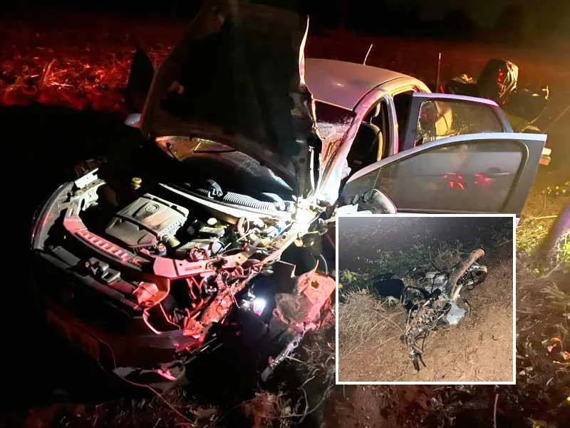 Acidente Trágico em Rondônia: Dois homens Morrem na Hora em Colisão Frontal entre Moto e Carro de Empresário com Barco Engatado