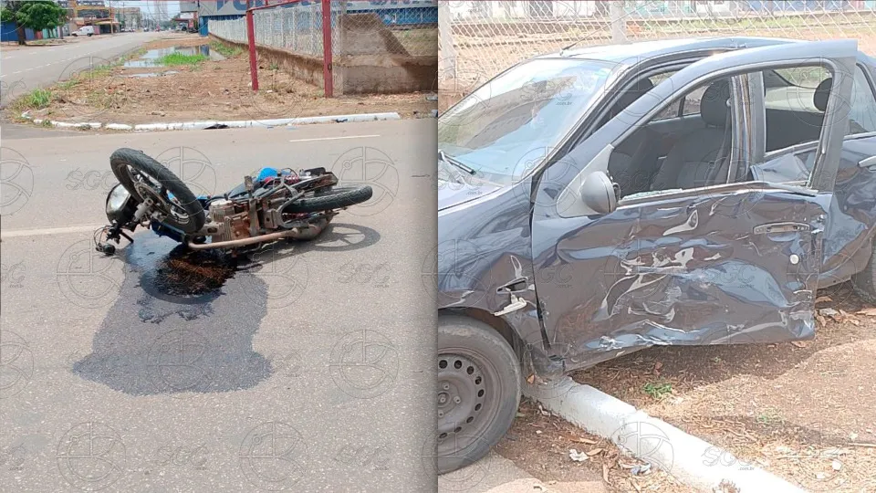Motociclista na Contramão Provoca Grave Acidente no Cruzamento da Rua Guanabara com Avenida Amazonas