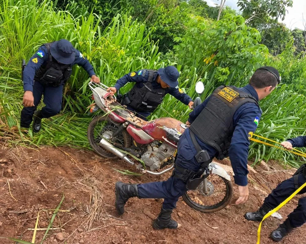 Caçada na mata termina com recuperação de cinco motos furtadas em Cacoal durante ação do 4º BPM