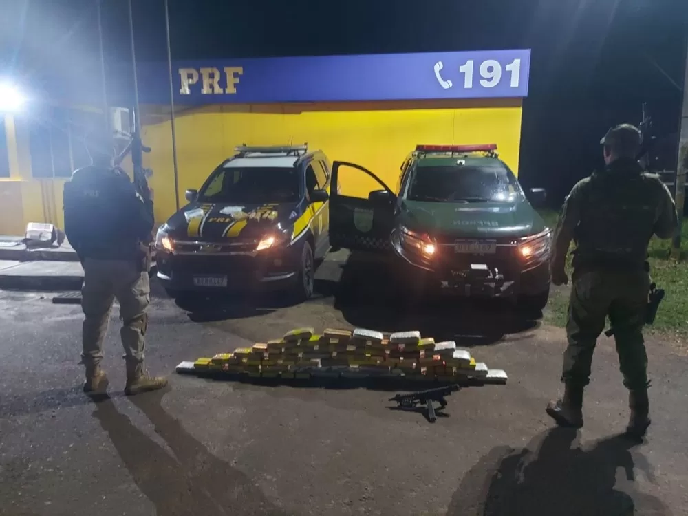 Operação Conjunta Apreende Grande Quantidade de Drogas e Submetralhadora na BR-364 em Porto Velho