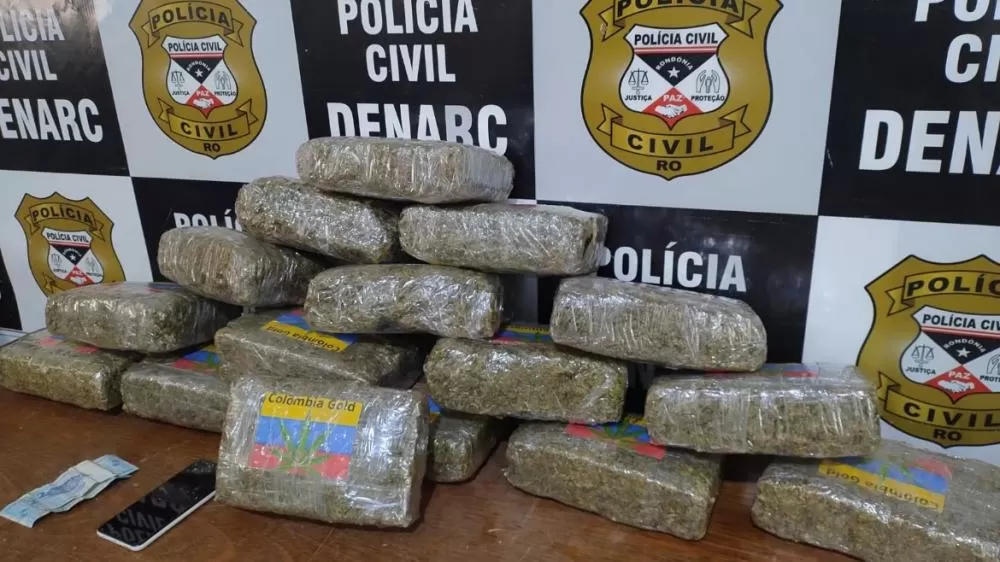 Denarc prende traficante com 20 quilos de skunk em hotel em Porto Velho