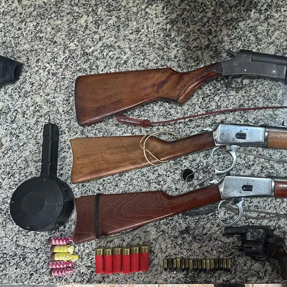 Polícia Apreende Armas e Descobre Porco-do-Mato Criado como Pet em Propriedade Rural 