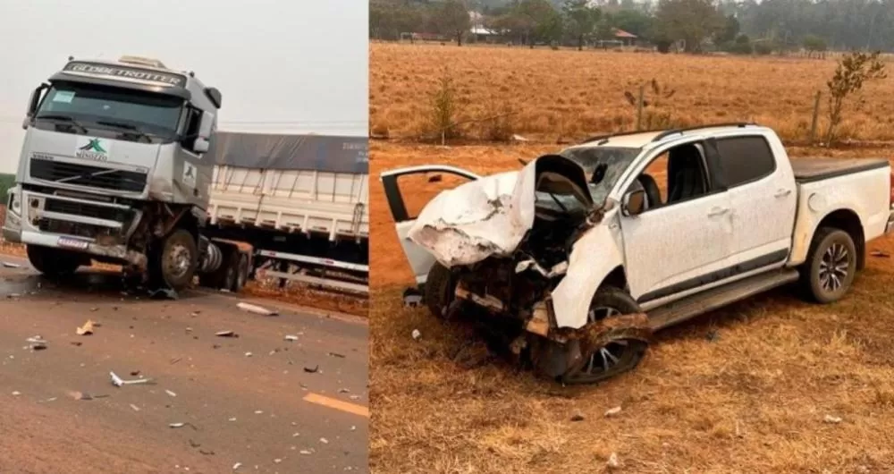 Acidente Fatal na BR-364: Pneu Estourado Faz S10 Colidir com Carreta e Deixa 2 Mortos em MT
