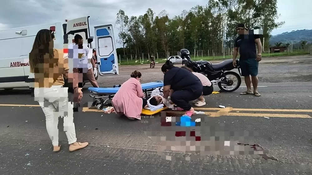 Motociclista Fica em Estado Crítico Após Acidente Grave na BR-364