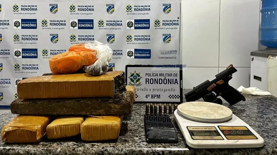 Casal é Preso com Arma de Fogo e Grande Quantidade de Drogas em Cacoal