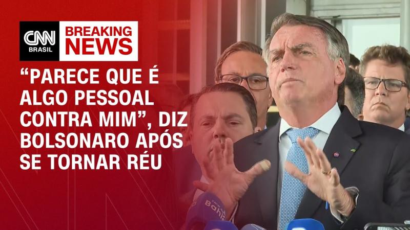 “Parece que é algo pessoal contra mim”, diz Bolsonaro após se tornar réu